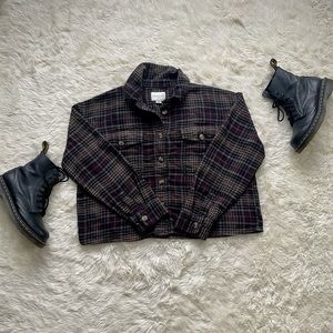 American Eagle Cropped Flannel